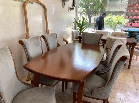 تولیدی میز صندلی ناهار خوری ساری تولیدی جلو مبلی عسلی ساری