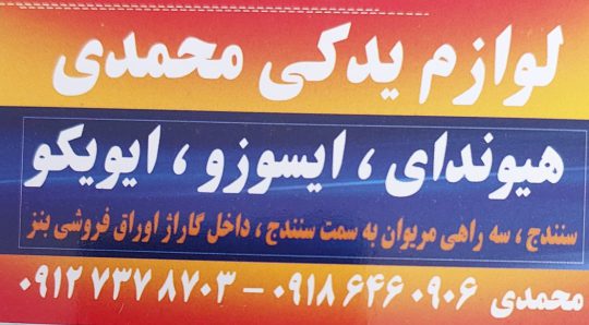 لوازم یدکی کامیون ایسوزو هیوندای ایوبکو سنندج