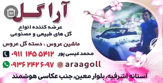 گل فروشی در آستانه اشرفیه گل سرای آرا گل محمد عیسی پور