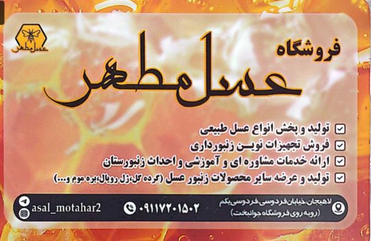 عسل فروشی در لاهیجان خرید عسل در لاهیجان لوازم زنبورداری در لاهیجان فروشگاه عسل مطهر